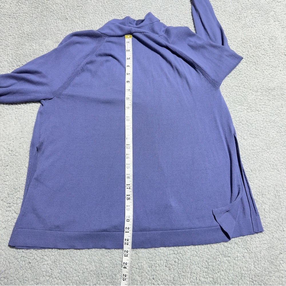 👉LOFT Open Front Long Sleeve Cardigan | Women's | Periwinkle Blue | Size: Medium - Picture 6 of 6